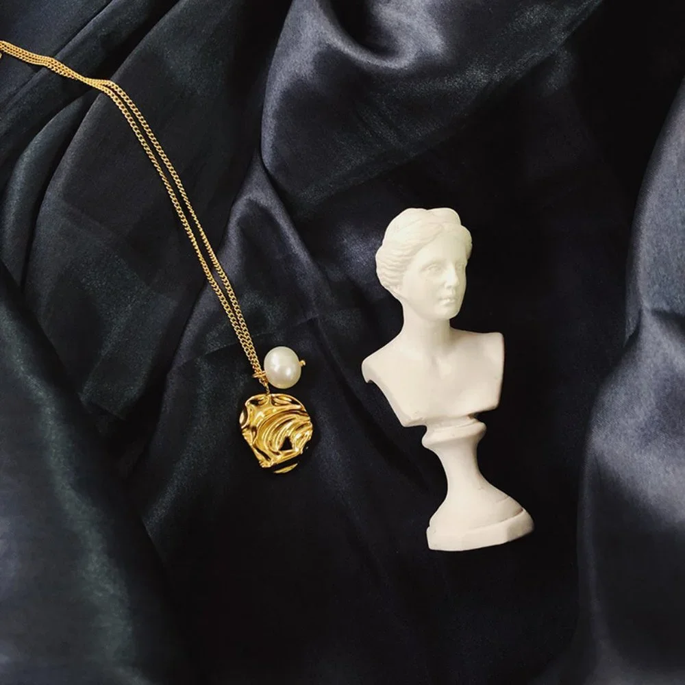 NEW 18K Gold Plated Rose Flower Fresh  Water Pearl Necklace - Picture 9 of 9